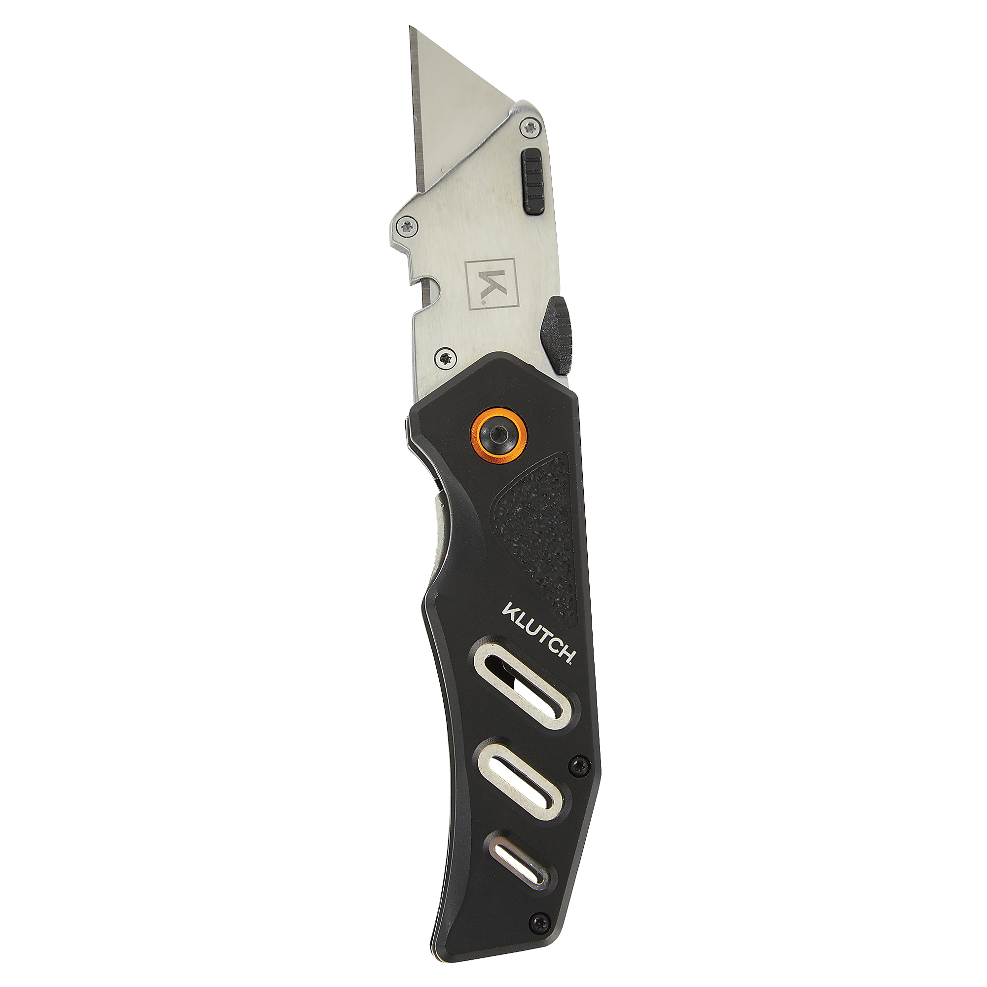 Klutch 6-3/4in. Folding Utility Knife with Anodized Aluminum Handle